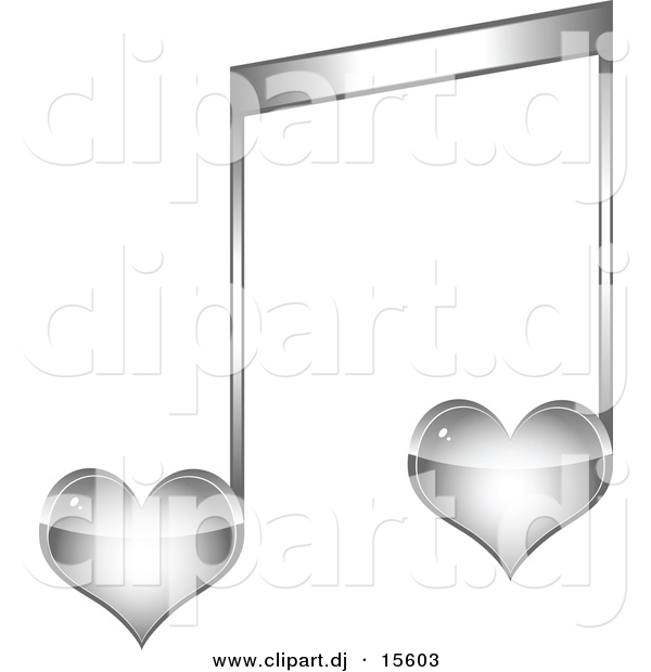 Silver Music Notes Clip Art