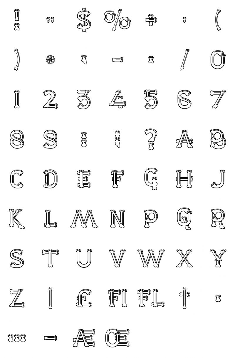 Skeleton Bone Font