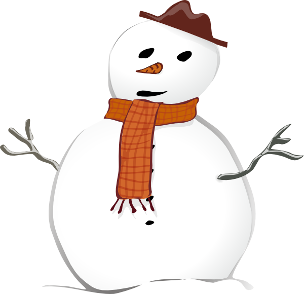 Snowman Clip Art Orange