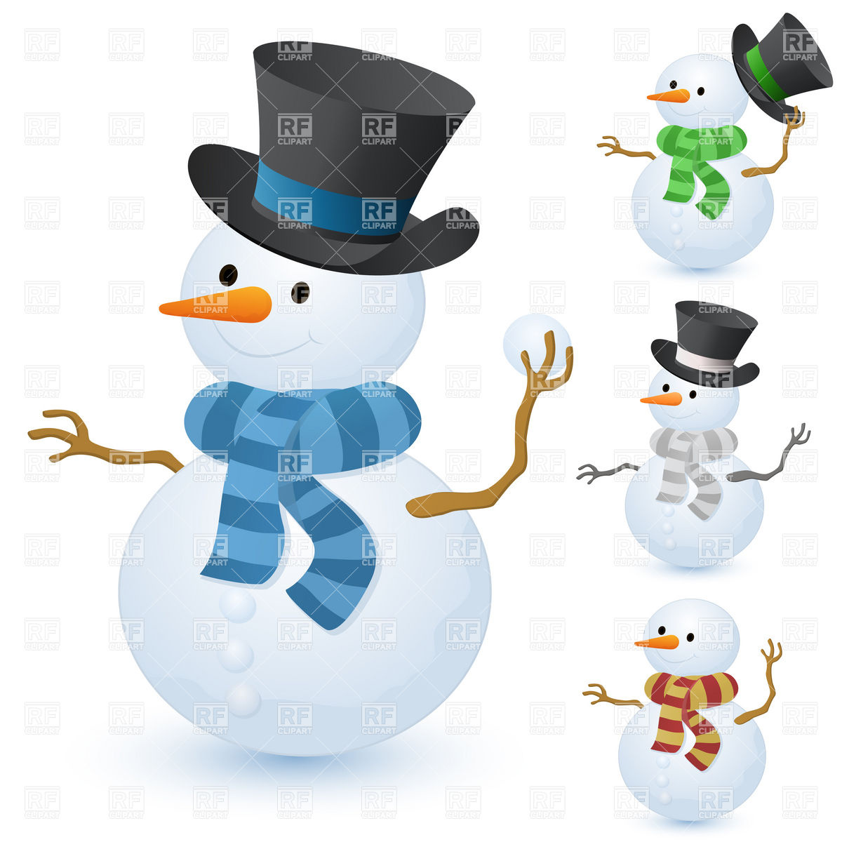 Snowman Top Hat Clip Art