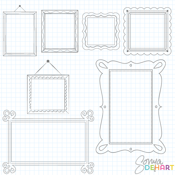 Square Fancy Frame Clip Art