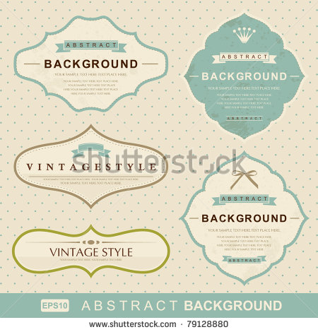 Stock Vector Vintage Labels