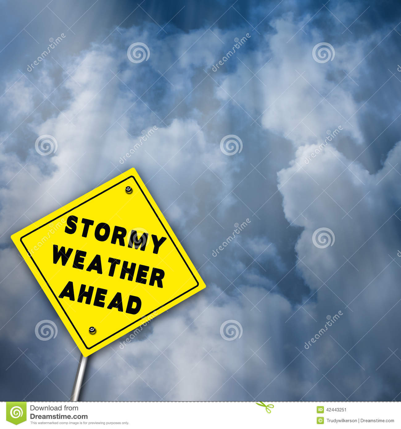 Stormy Weather Ahead Sign