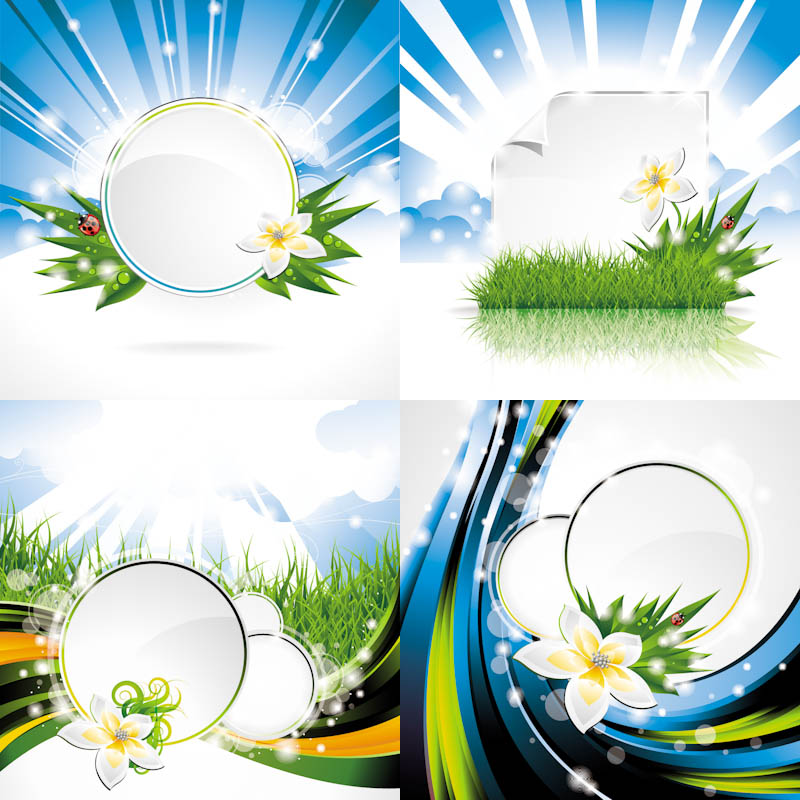 Summer Vector Frames