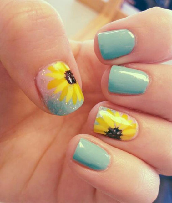 Sunflower Nails