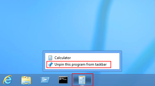 Taskbar Desktop Icon On Windows 8