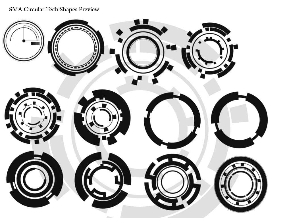 Tech Photoshop Brushes Circle S