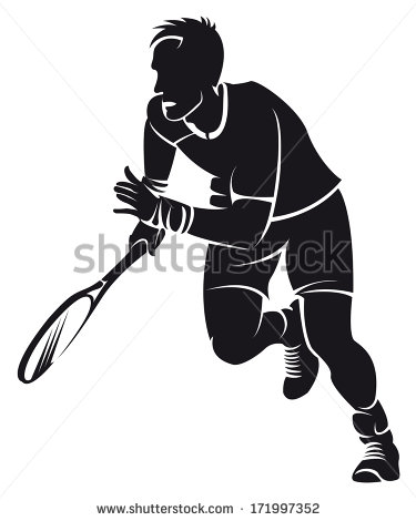 Tennis Player Silhouette Vector