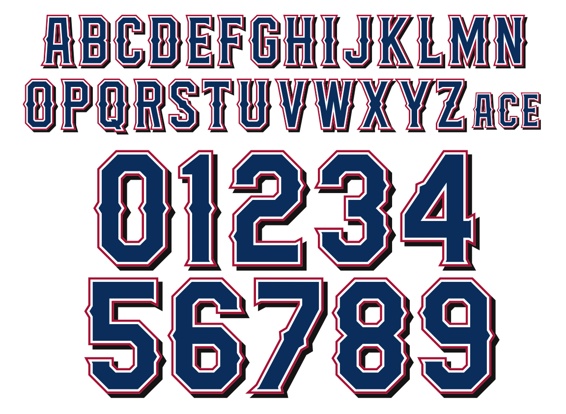 Texas Rangers Baseball Font Lettering