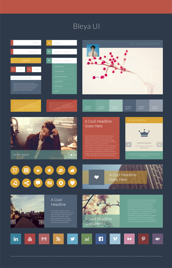 The Flat UI HTML & CSS Kit