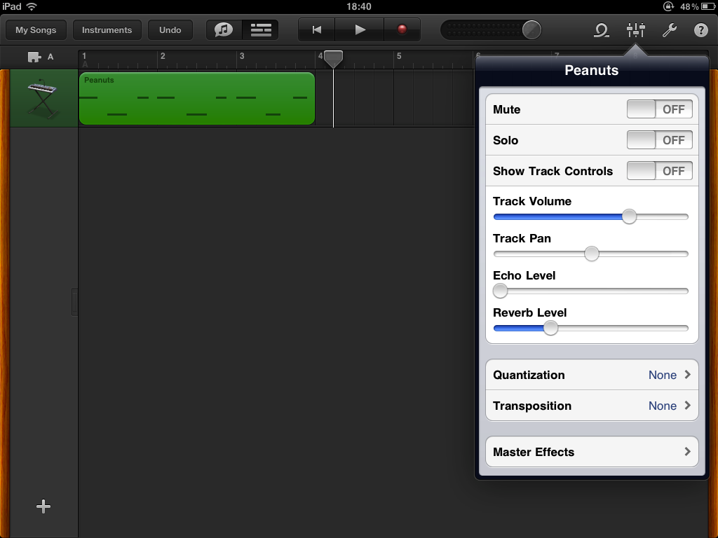 Track GarageBand iPad Recording