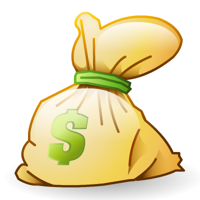 Transparent Money Bag Icon