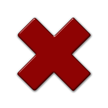 Transparent Red X Icon