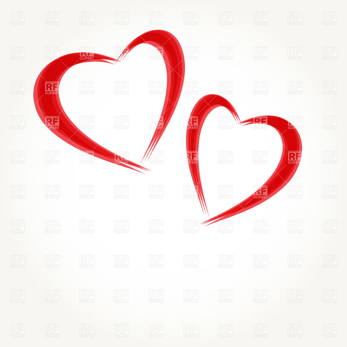 Two Hearts Clip Art Free
