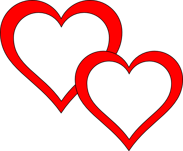 Two Hearts Clip Art