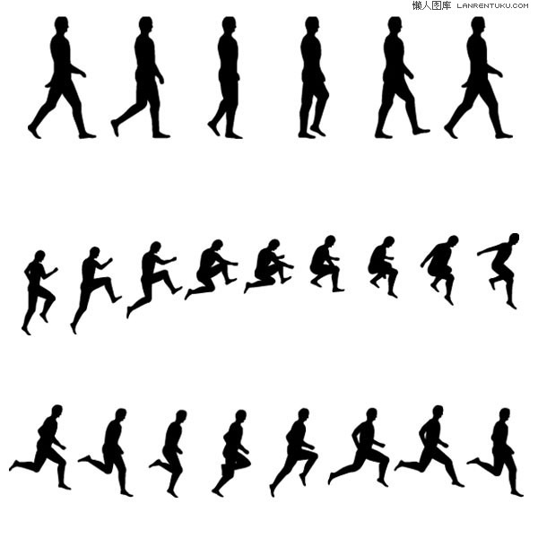 Vector Silhouette Sports Figures