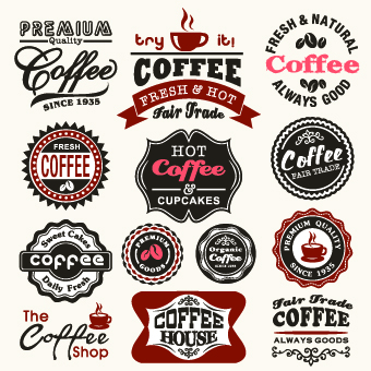 Vector Vintage Labels Coffee
