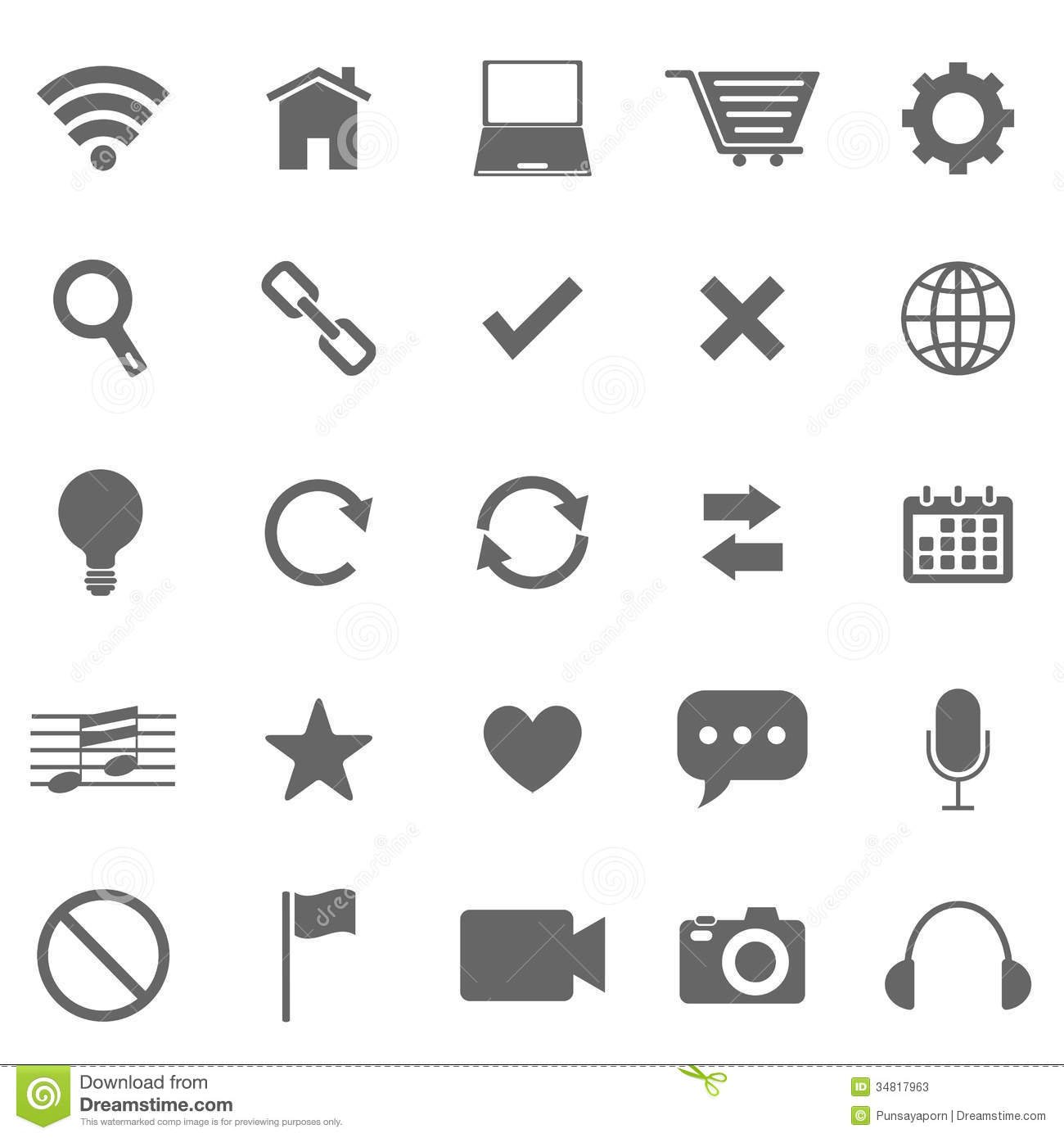 Vector Web Icons White