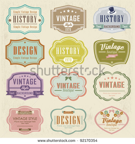 Vintage Label Set Vector Vintage Label Set Vector