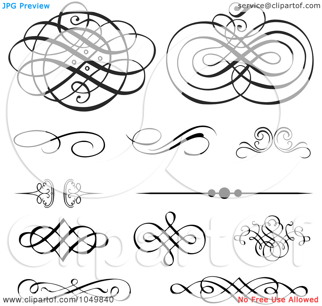 Vintage Swirl Clip Art Free