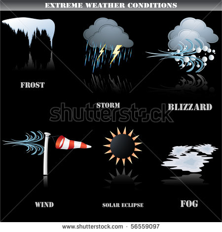 Weather Icons Black Background