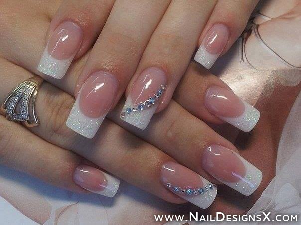 Wedding French Tip Nail Designs