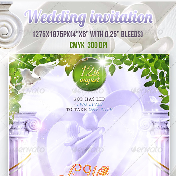 Wedding Invitation PSD Templates