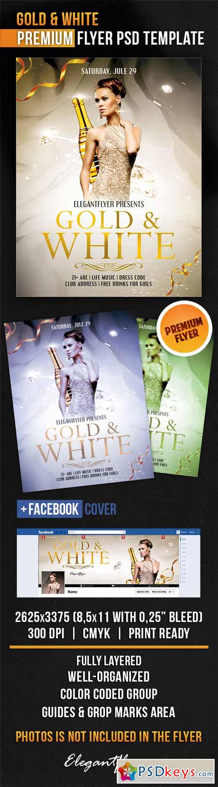 White and Gold Flyer Template