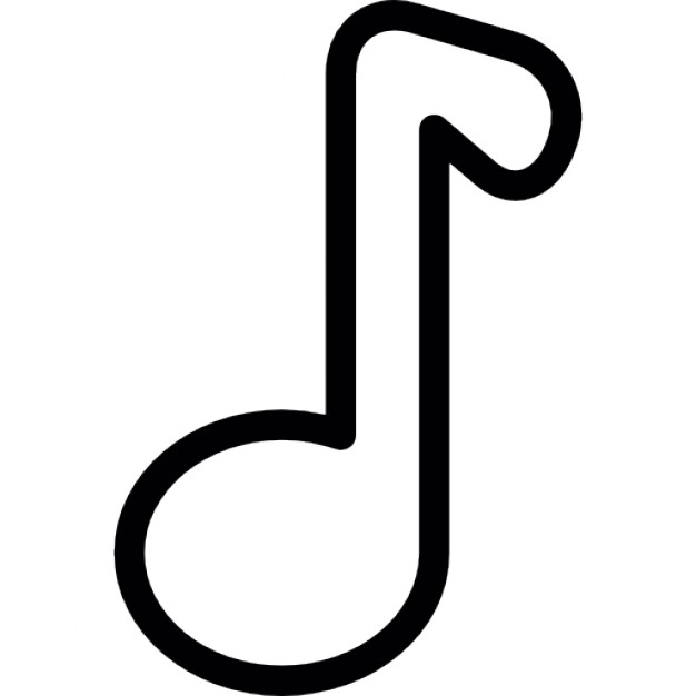 White Music Notes Outline