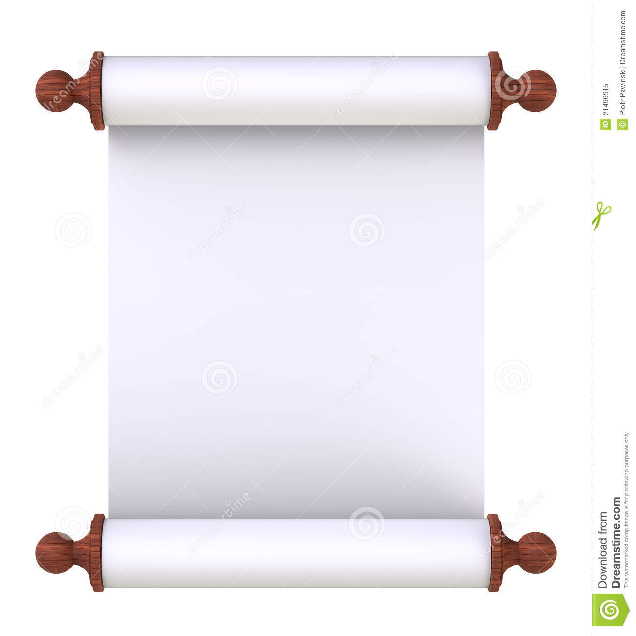 White Scroll Paper