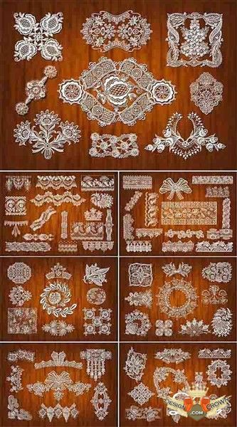 White Wedding Lace Clip Art