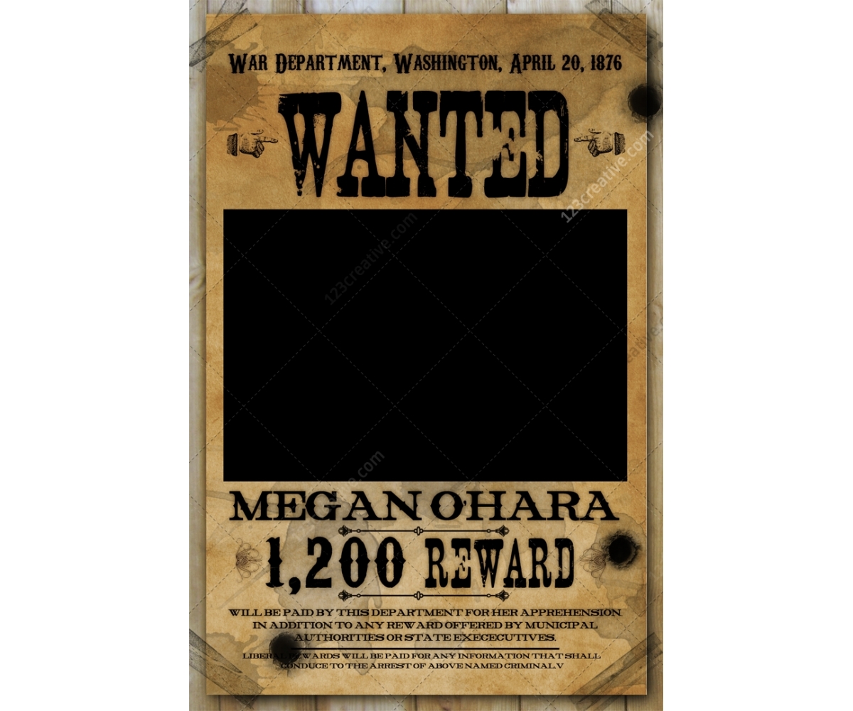 Wild West Wanted Template Wild West Wanted Template