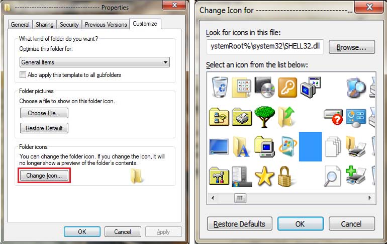 Windows 7 Change Folder Icon