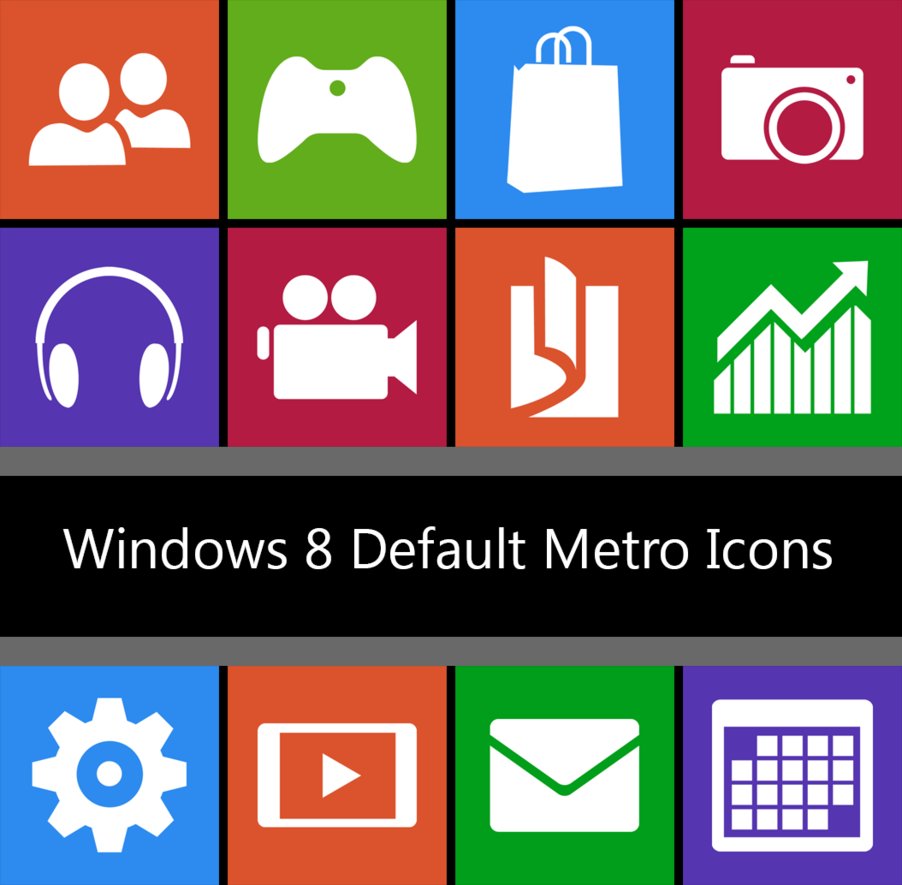 Windows 8 Default Metro Icons Windows 8 Default Metro Icons