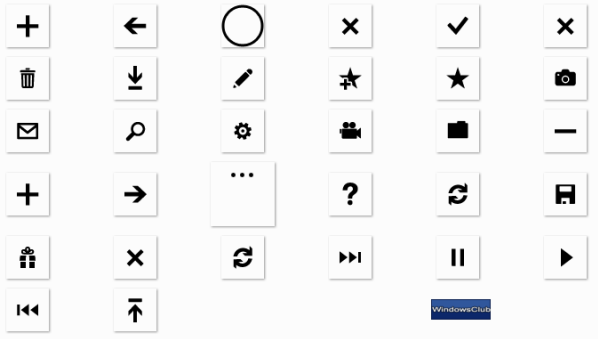 Windows Phone Application Bar Icons