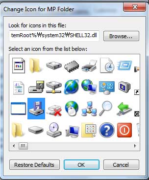 Windows XP Change Folder Icon