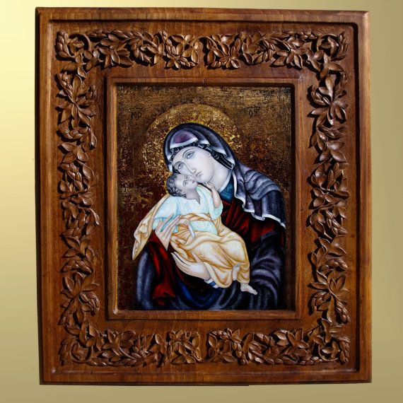 Wood Carving Virgin Mary Art