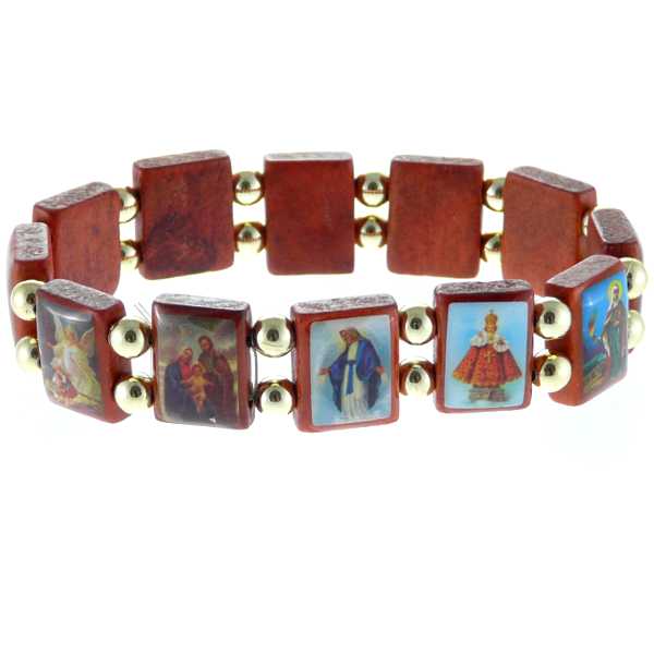 Wooden Bracelet Religious Icons