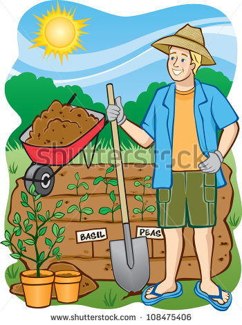 Working in Garden Clip Art Free