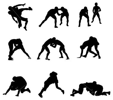 Wrestling Silhouette