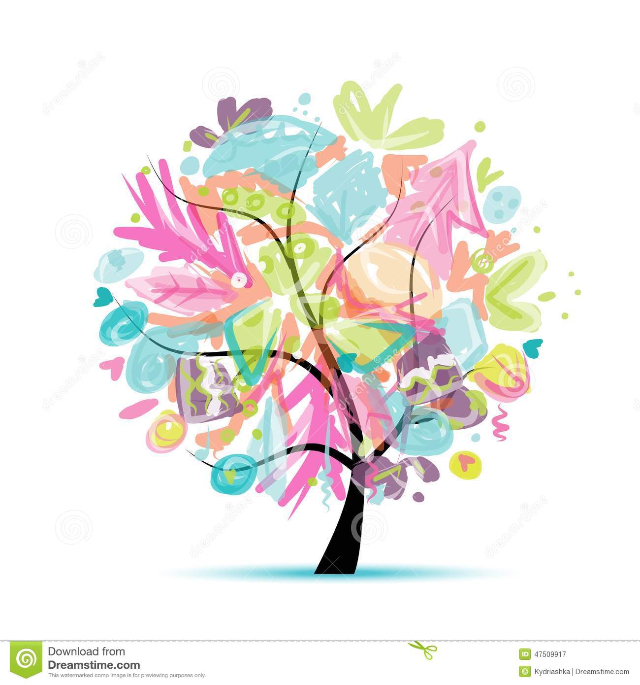 Abstract Tree Vector Design Abstract Tree Vector Design