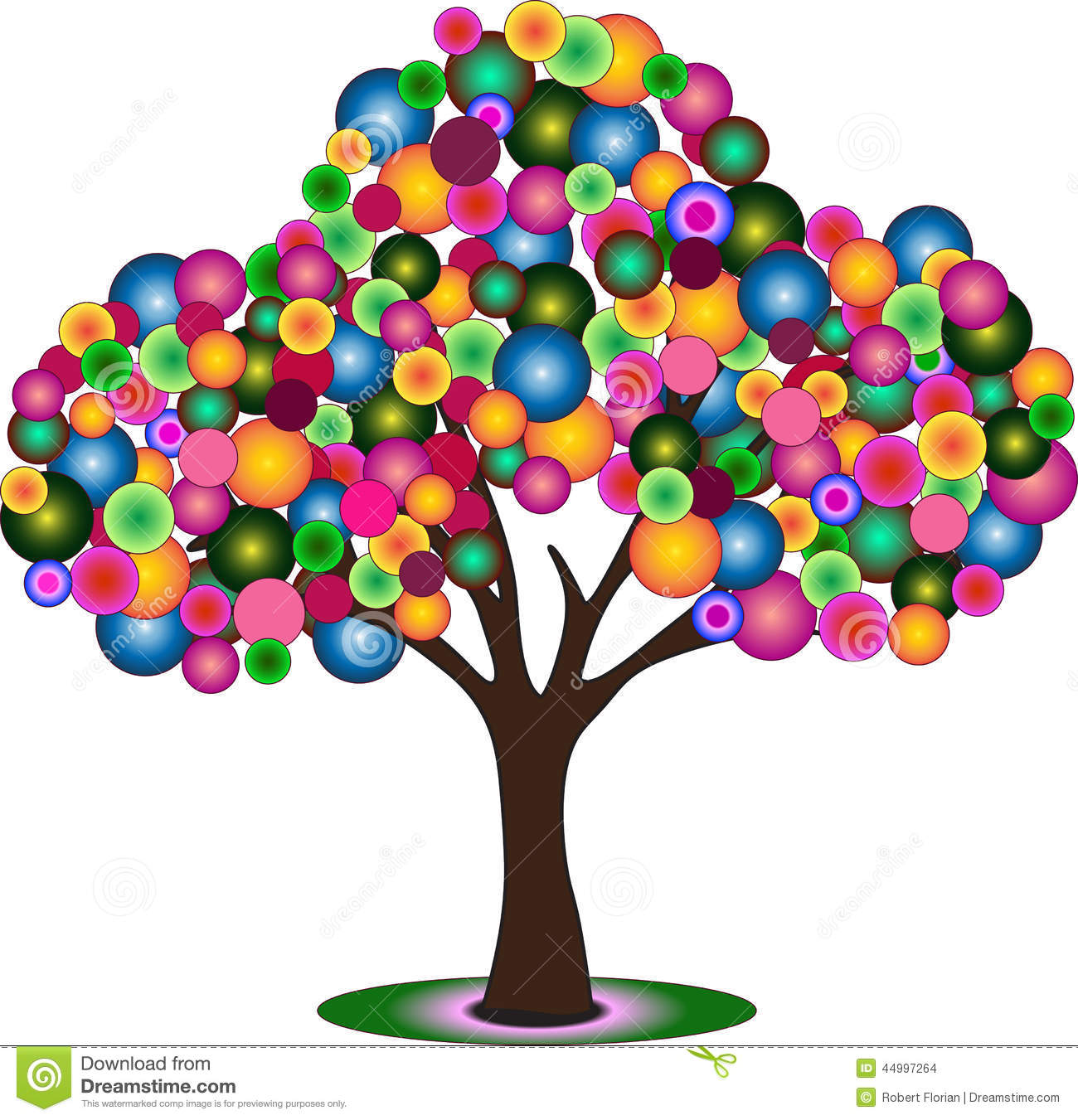 Abstract Vector Tree with Circle S Abstract Vector Tree with Circle S