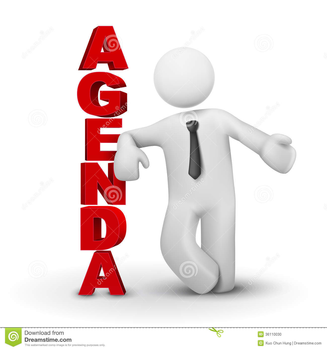 Agenda 3D Man Business Agenda 3D Man Business