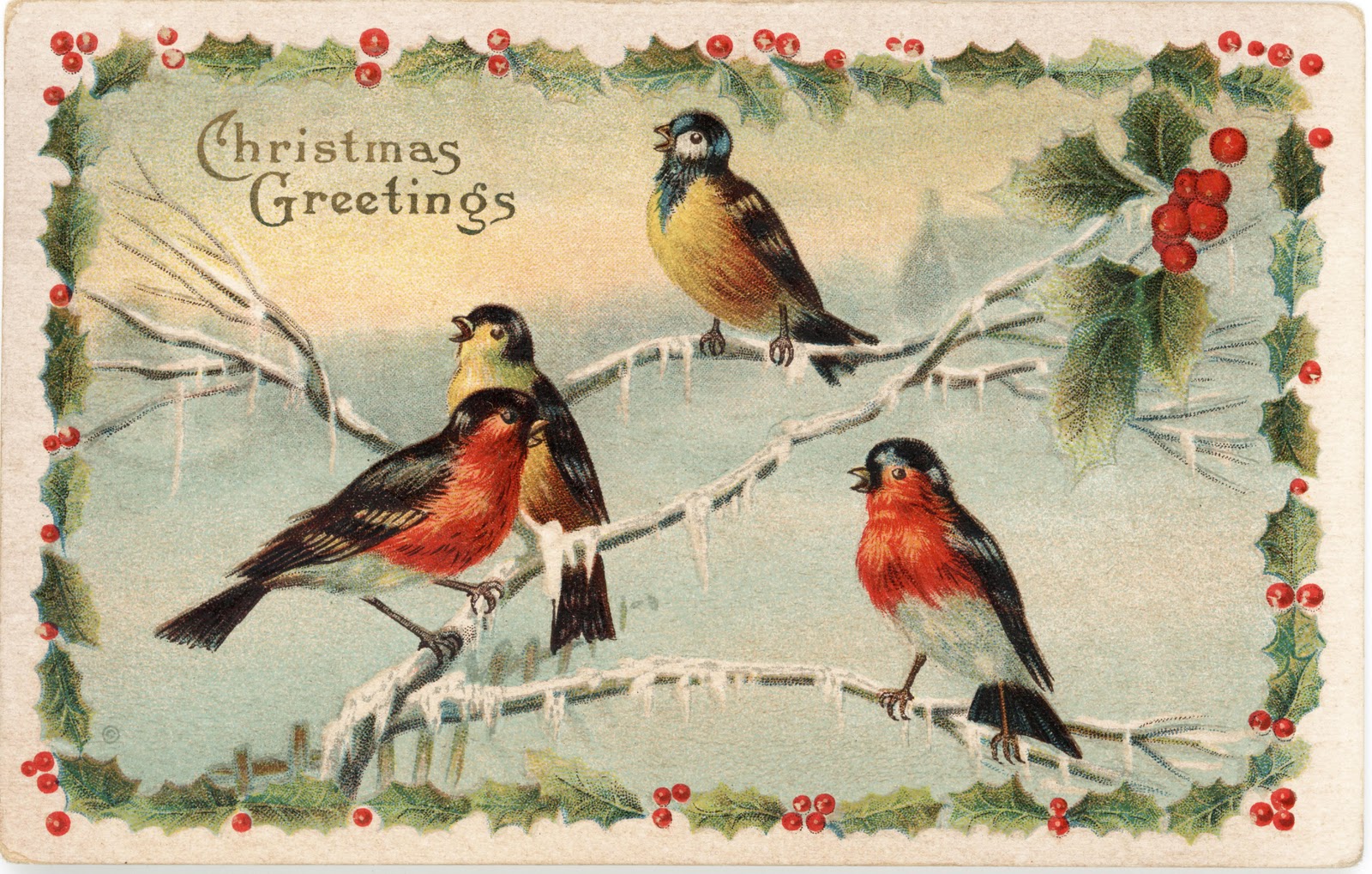 Antique Christmas Card Antique Christmas Card