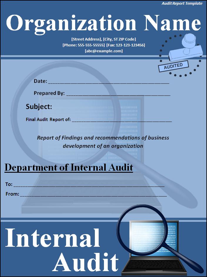 Audit Report Cover Page Template