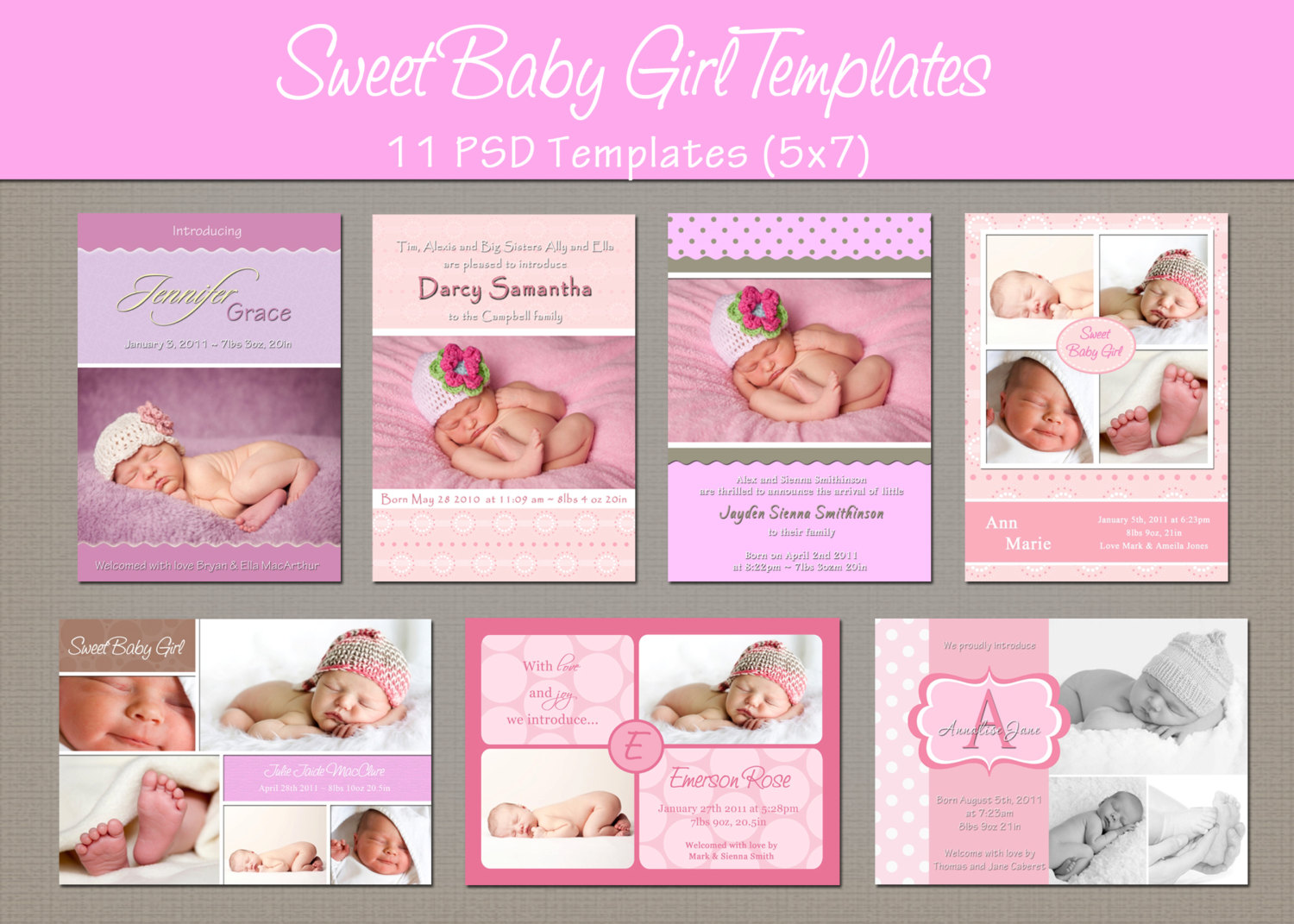 Baby Birth Announcement Templates Free