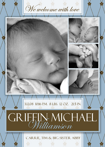 Baby Boy Birth Announcement Templates Free Baby Boy Birth Announcement Templates Free