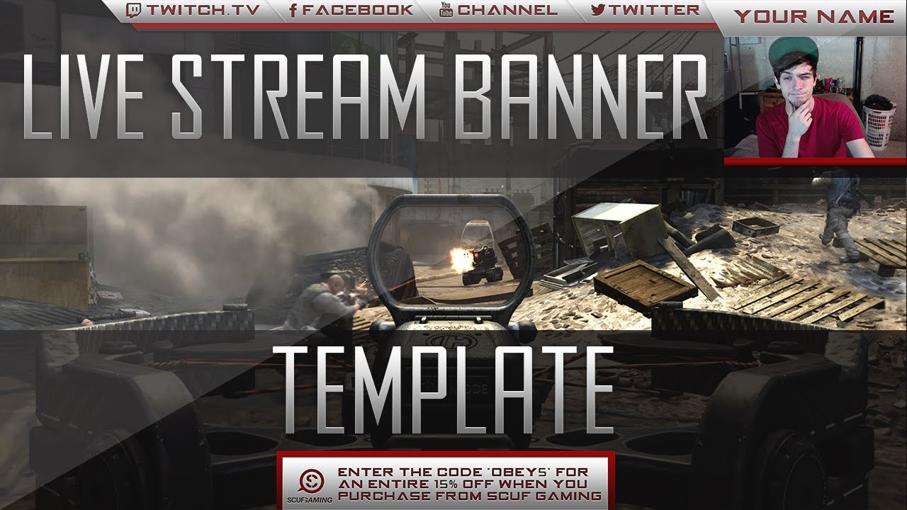 Banner Overlay Twitch Live Stream Banner Overlay Twitch Live Stream