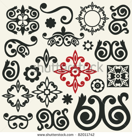 Baroque Floral Ornament Vector