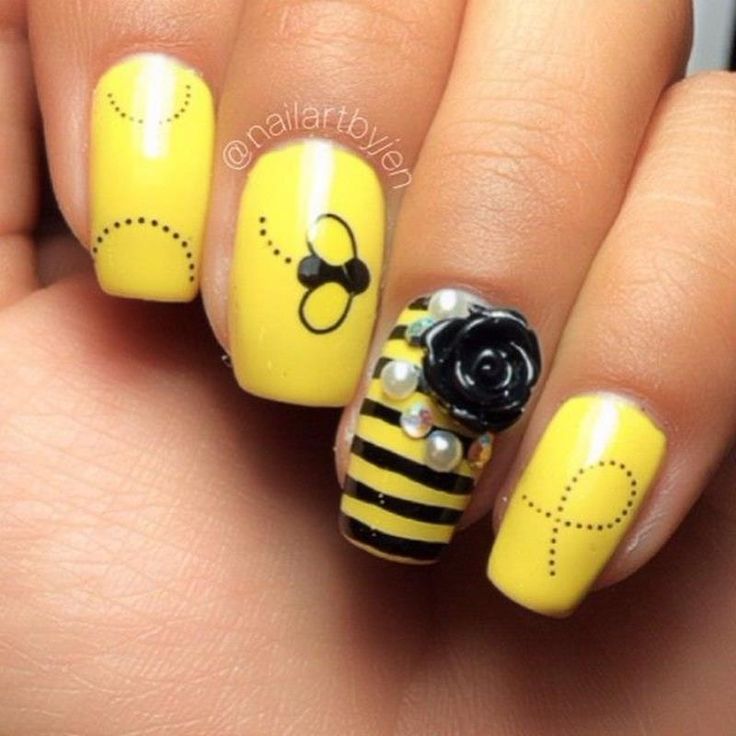 Bee Nail Art Bee Nail Art